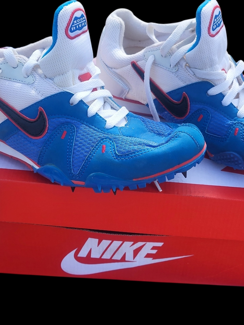 Nike Kids Blue, White & Pink Track Spikes